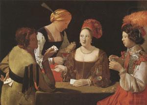 LA TOUR, Georges de The Cheat with the Ace of Diamonds (mk05) china oil painting image